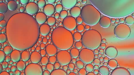 colorido artístico de gota de aceite flotando en el agua. fondo de burbuja abstracta