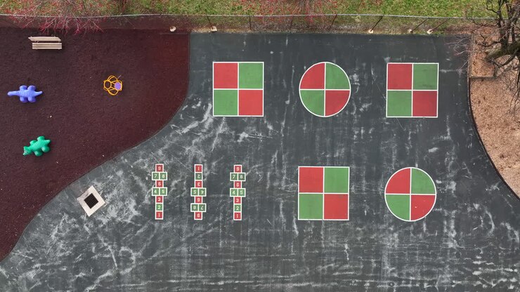 Parco giochi per la ricreazione scolastica