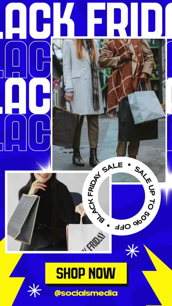 Ihmisiä ostoskassien kanssa Black Friday -alemyynnissä.