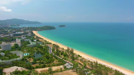 aerial view of a tropical beach resort in thailand