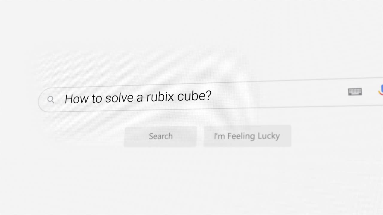 Searching for How to solve a rubix cube? on Internet browser
