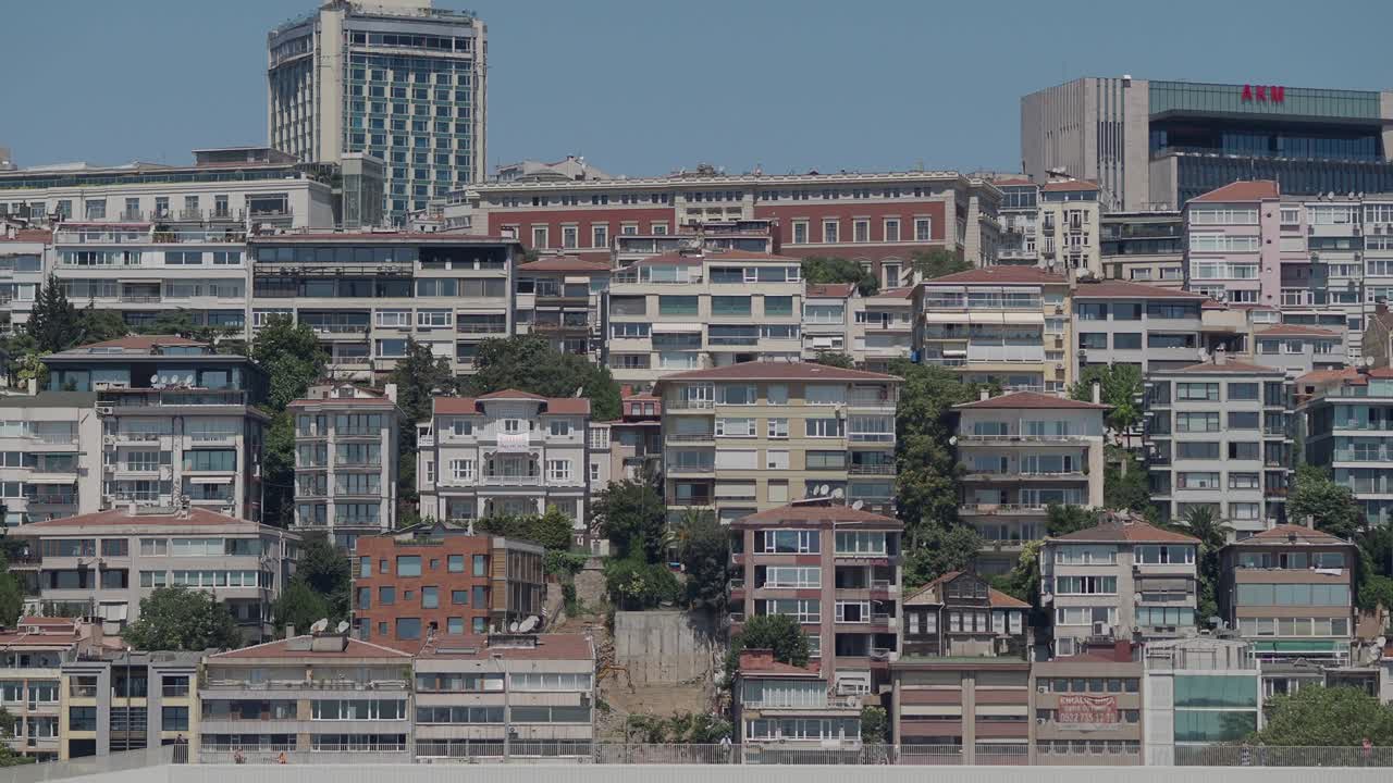 Dense Urban Cityscape with Numerous Buildings on a Hillside