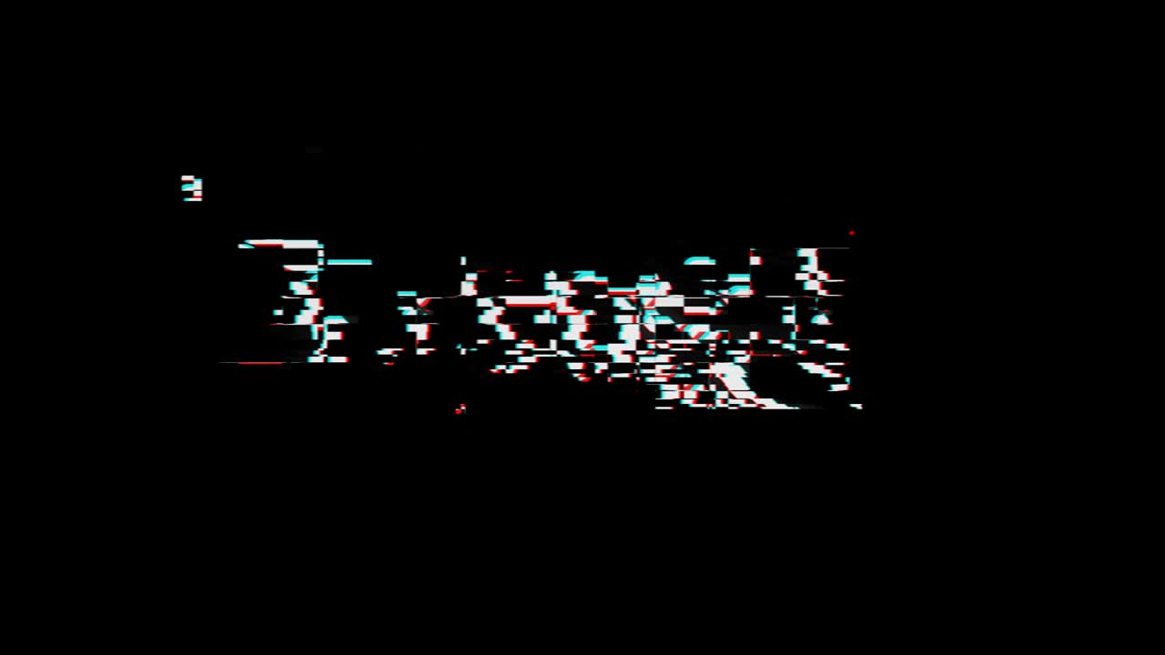 retro palabras de inicio en la vieja pantalla de interferencia de glitch de la tv vhs