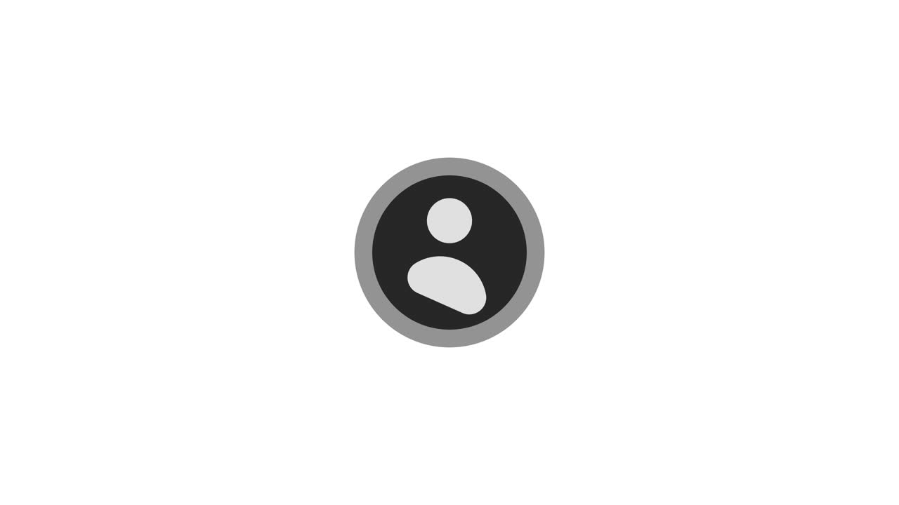 Animated User Profile Icon Appearing on White Background