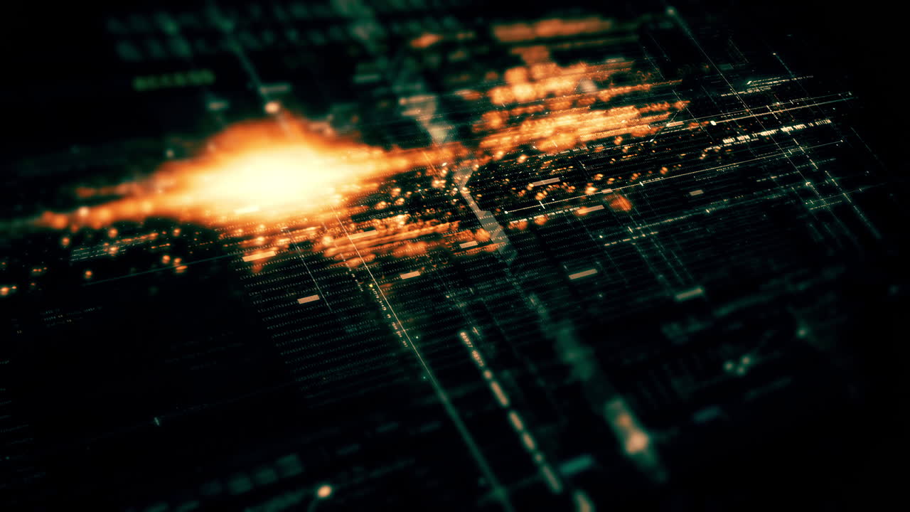 Advanced data matrix simulation UI with cutting-edge digital environment with a dynamic and immersive display of interconnected data matrix information networks systems background