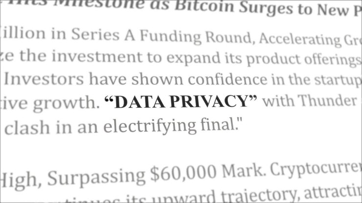 Data privacy news headline in different articles
