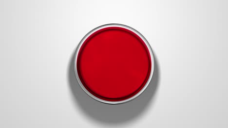 animation de bouton rouge poussée sur fond blanc.