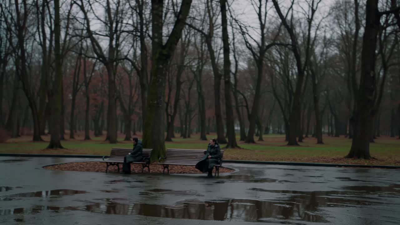 Close-up video shot of a person outdoors, capturing intense focus and emotion