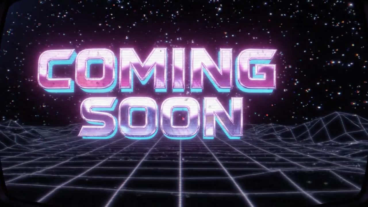 A Futuristic Glimpse: The Journey from Distorted Glitches to a Bold 'Coming Soon' Announcement in a Starry Digital Landscape
