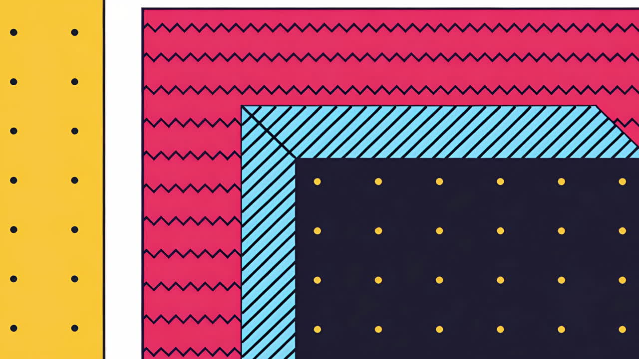 Abstract Geometric Pattern with Dots and Stripes