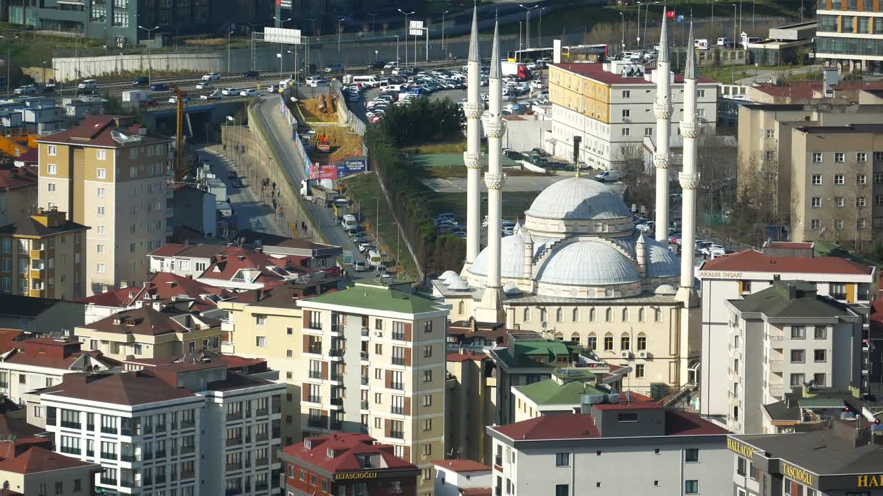 vista aérea de una mezquita en estambul, turquía