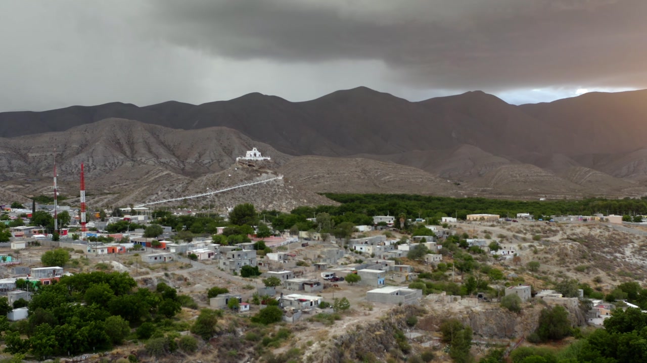 Santo Madero Mexican Temple in Parras, Coahuila. Aerial view