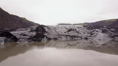 glacier sólheimajökull by drone