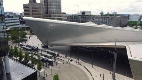 aerial view of utrecht central station, netherlands