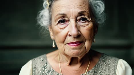 portrait of a beautiful senior woman