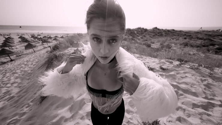 Black and White Fashion Shoot on the Beach