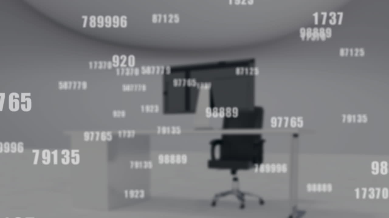 la animación digital muestra la red informática global con íconos y procesamiento de datos.