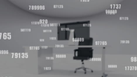 digital animation showcases global computer network with icons and data processing.
