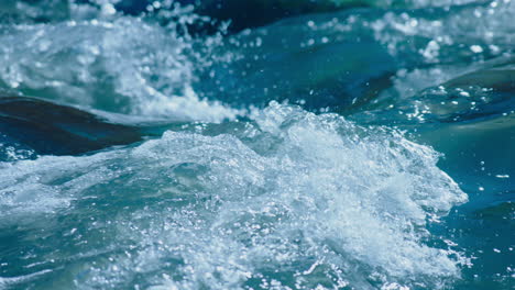 slow motion view of strong current in river