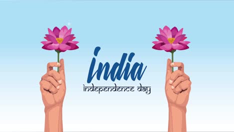 india independence day lettering animation