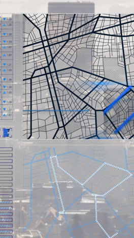animación de la ciudad sobre el procesamiento de datos