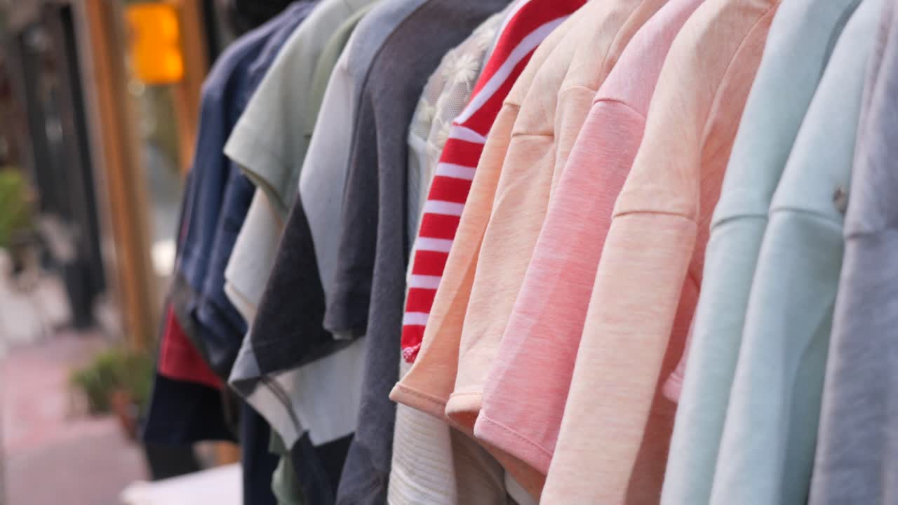 Shirts on a rack