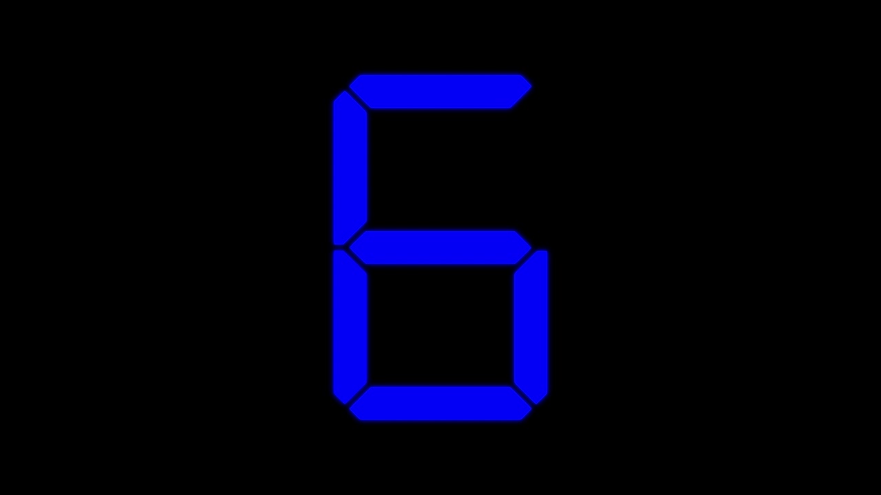 Digital numbers clock countdown timer animation motion graphics