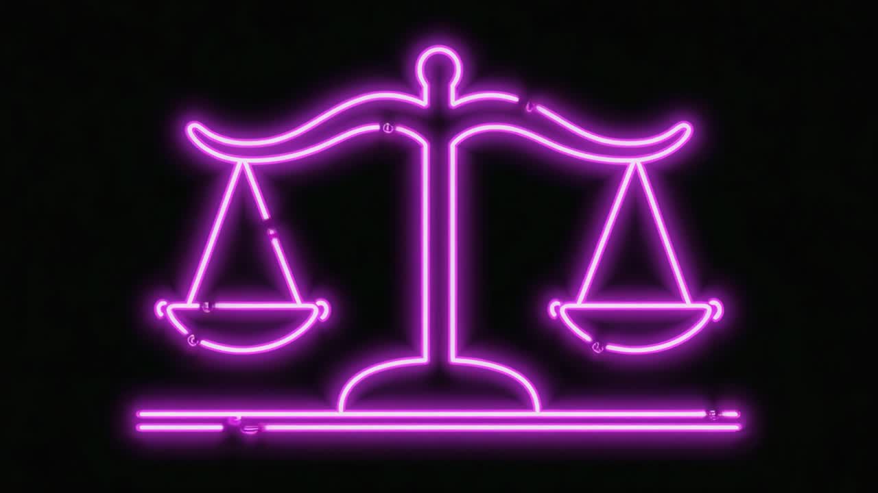 Neon Scales of Justice