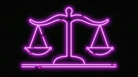 neon scales of justice