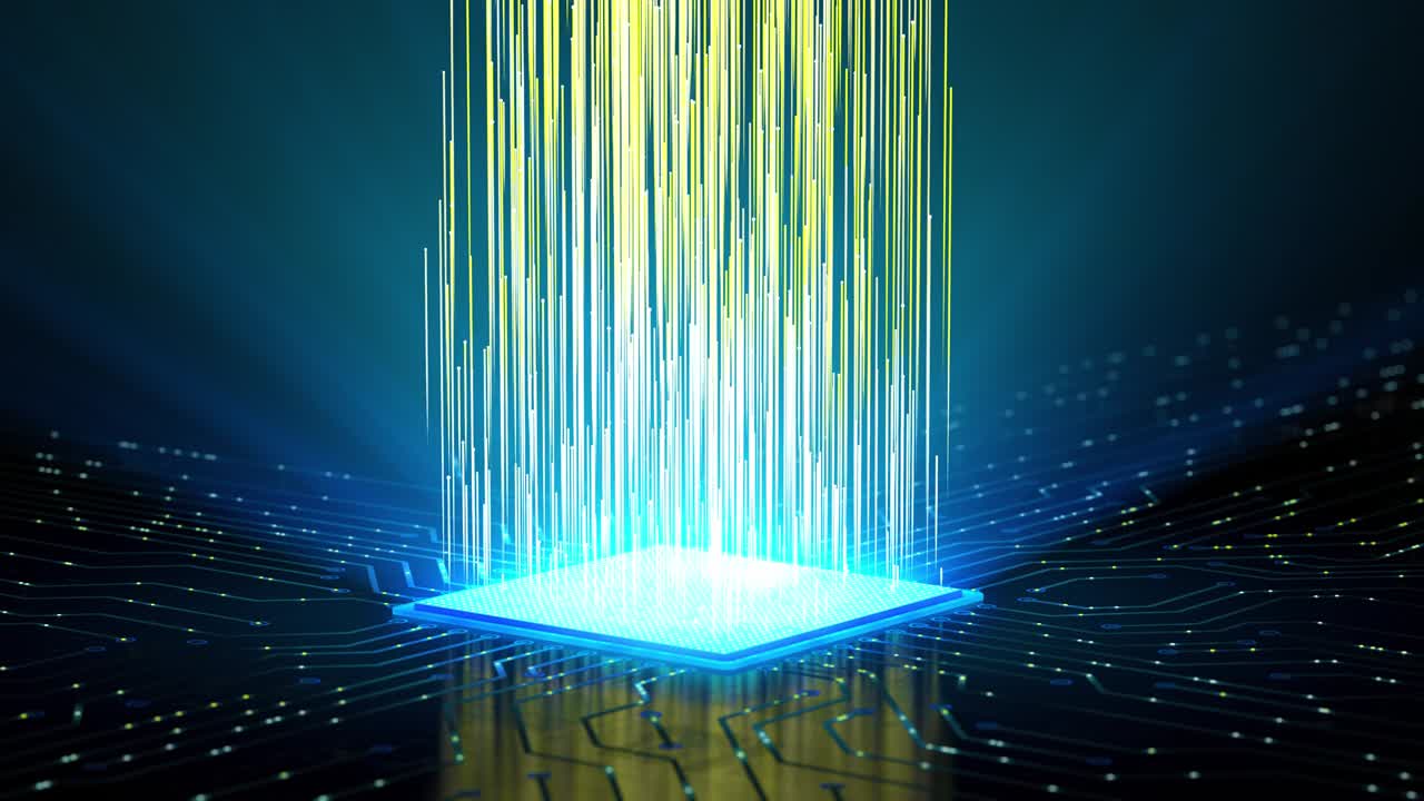 중앙 처리 단위 (cpu) 와 회로판 기술 개념 루프