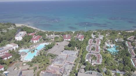 favela tropical island houses neighborhood poor aerial 4k dominican republic puerto plata