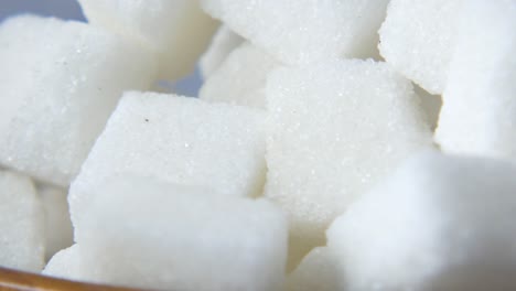primer plano de cubos de azúcar