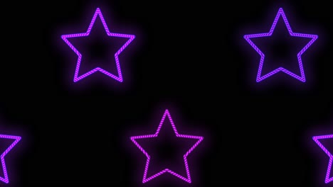 purple stars pattern with led light in club style