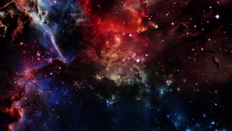 varios colores de nebulosas en el universo