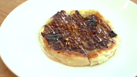 roti with chocolate sauce on plate