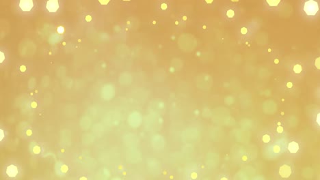 Animation-of-christmas-fairy-lights-flickering-over-gold-background