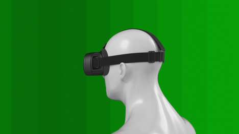 El-Casco-De-Realidad-Virtual-En-La-Pantalla-Verde.-La-Cámara-Se-Mueve-Lentamente-Alrededor-De-Las-Gafas.-La-Tecnología-Futurista-Puede-Simular-El-Entorno-3D.-Perfecto-Para-Jugar.-Animación-3D.