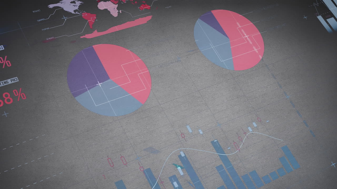 animación de las estadísticas y el procesamiento de datos financieros en la red