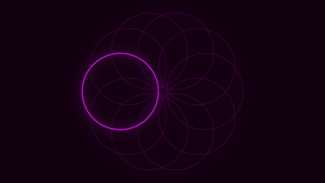 misterioso y mágico patrón de espiral púrpura brillante en círculo