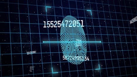 animation of data processing over fingerprint