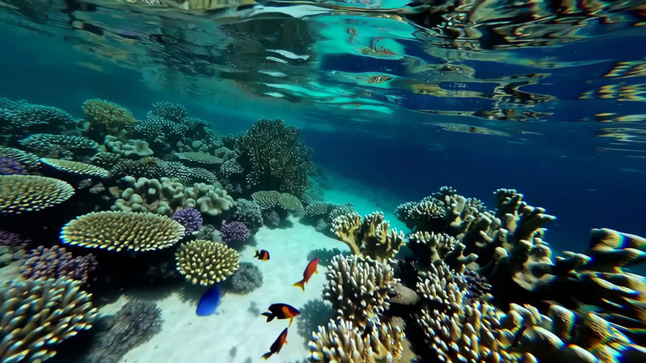 Tropical Beach and Coral Reef
