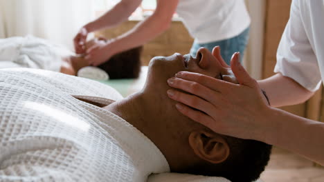 two clients getting a couple massage