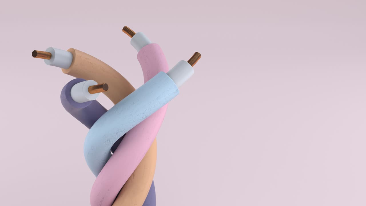 concepto de cable en un fondo de color.