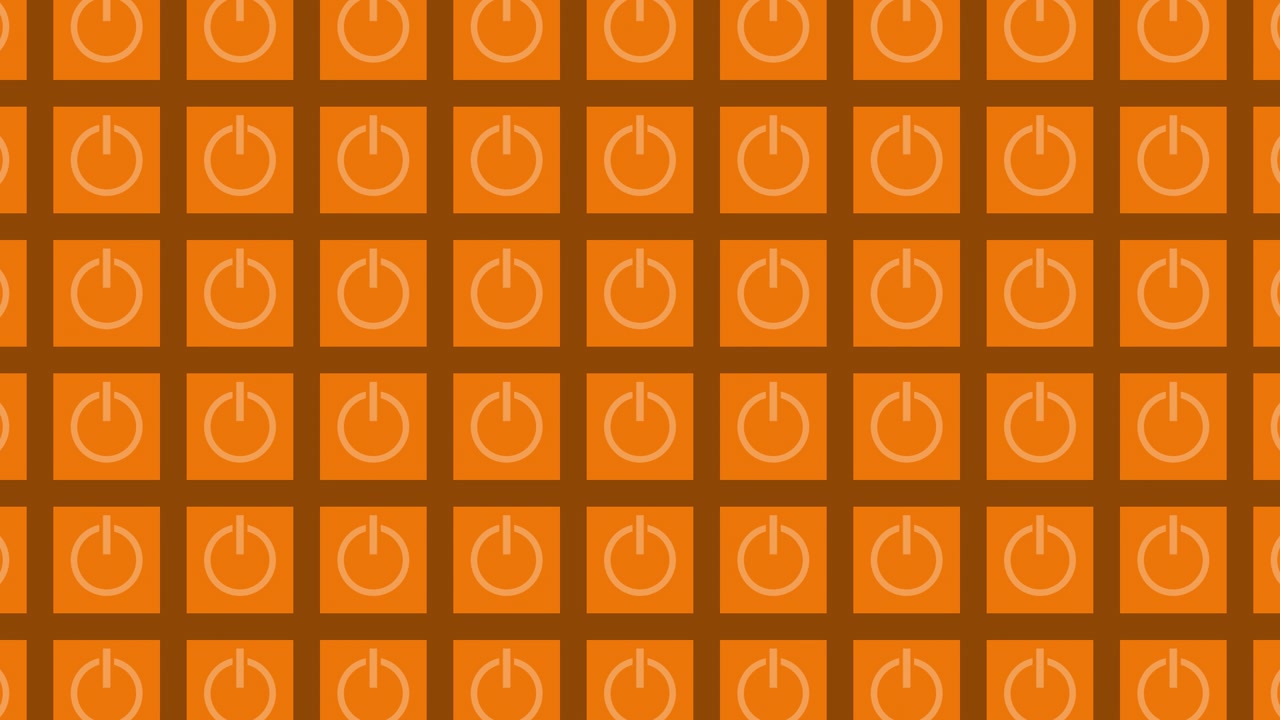 Orange Power Button Pattern