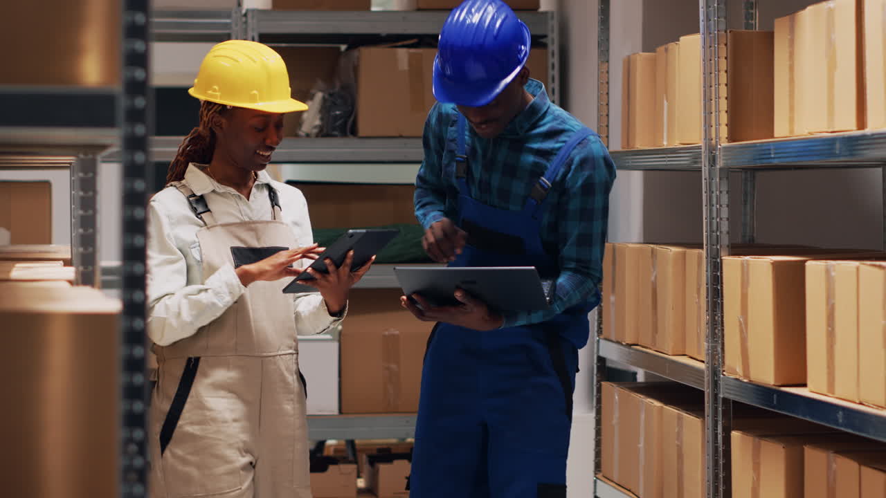 Warehouse Inventory Check with Workers