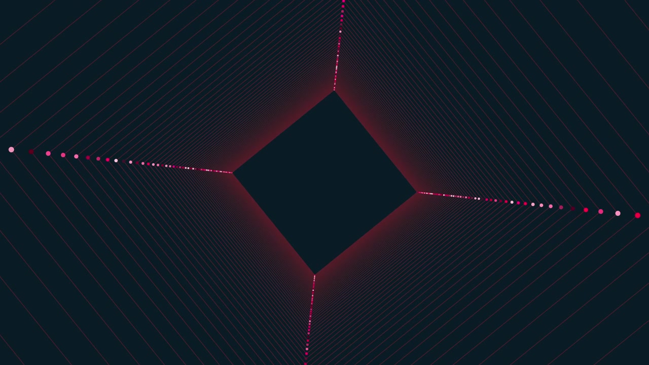Dynamic red and black 3d cube illusion