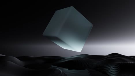 the moon is transforming. 3d render animation
