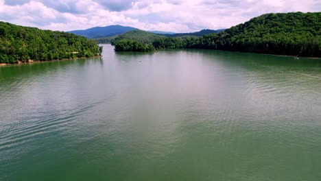 boat on watauga lake in east tennessee near johnson city, bristol, kingsport, elizabethton