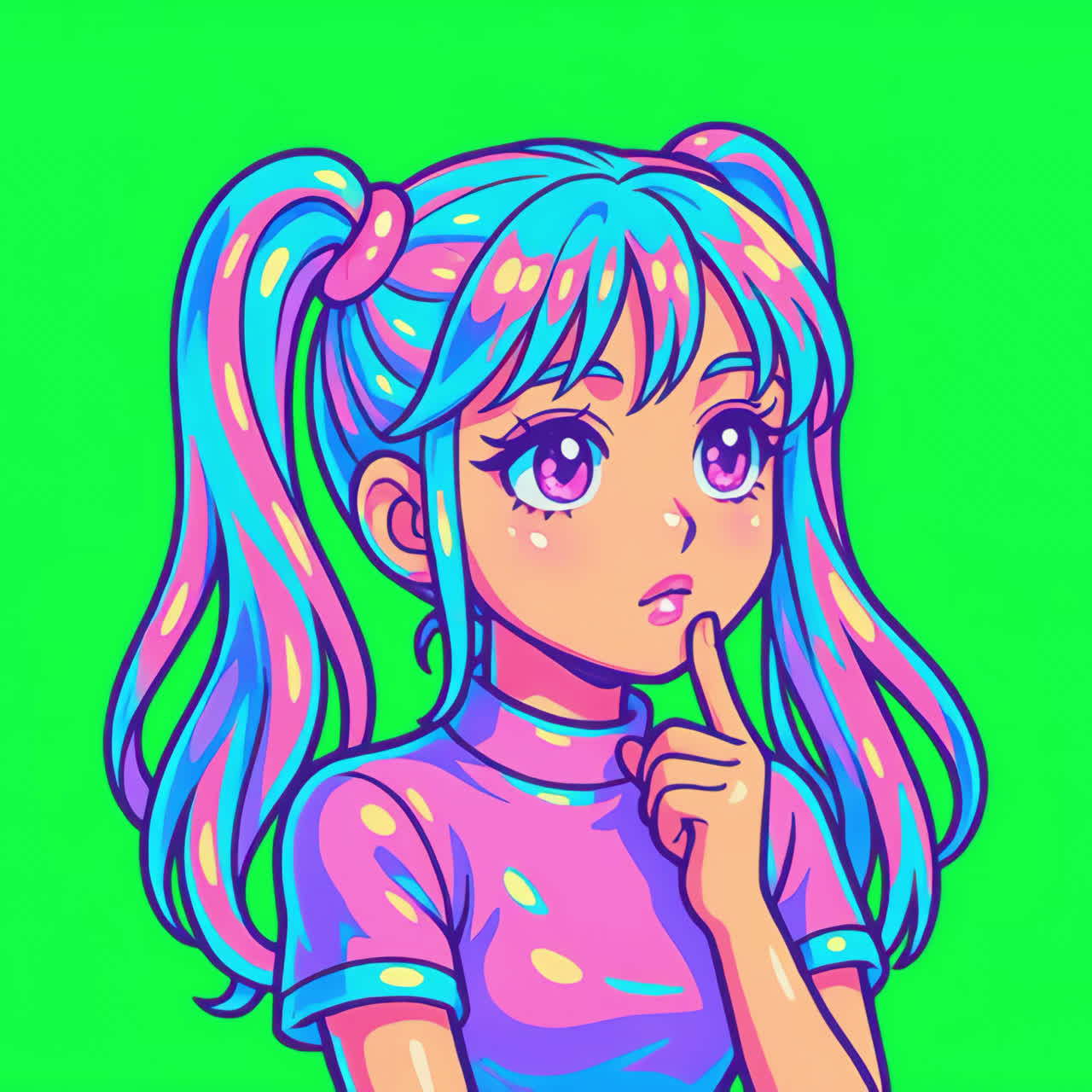 ilustración de chica anime