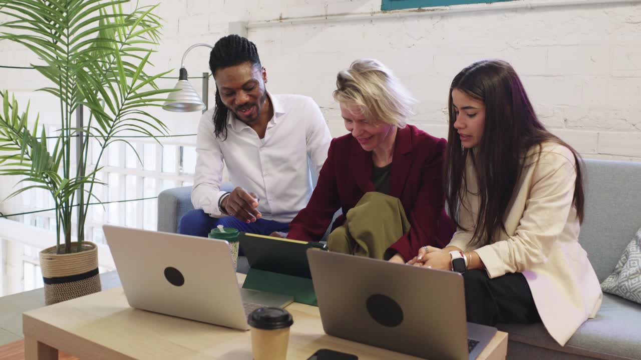Team collaborating in the office